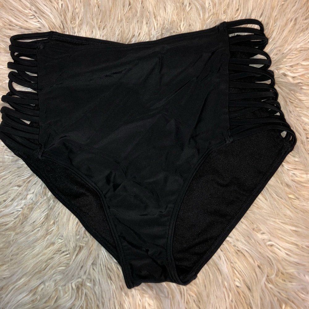 Hollister Black High waisted  bikini bottoms